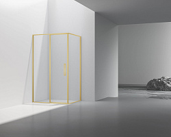 Душевой уголок Slim 8mm VSR-4SLP9012CLG, 1200*900, брашированное золото, стекло прозрачное, , шт