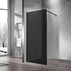 Душевая перегородка Walk-In VSW-1H900GFB, 900*2000, черный матовый, стекло матовое тонированное, , ш