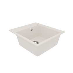 HANKA 450 Мойка кухонная из кварцгранита цвет: жасмин  комплектация: крепеж, сливная арматура с пере