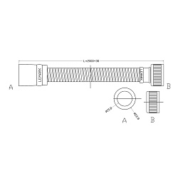 Шланг душевой 2 м, ПВХ/прозрачный, блистер