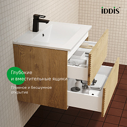 Тумба с умывальником, подвесная, 60 см, дуб светлый, Bild, IDDIS, BIL60V0i95K