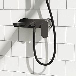 Шланг для душа Pragma, черный матовый, силиконовый, 175 см, HME2.BSI7.011