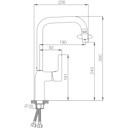 Смеситель для кухни, латунь, хром HB70814