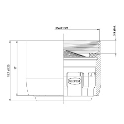 Аэратор NEOPERL Cascade SLS M22 A, внешний, экономия расхода воды, функция лёгкой очистки, Ø22, блис