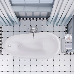 Crete ванна /Nova Gel/белая/хром полотенцедержатель(179см*79см*63,5см) Ванны/AQUA DE MARCO