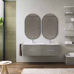 Зеркало LED VLM-3AU900B-2 500x900 c сенсорным выключателем и диммером, антизапотевание, , шт