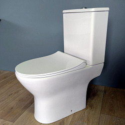 Corpa Nera Donelli/Донелли унитаз-компакт безободковый, быстросъемное сиденье с микролифтом, белый