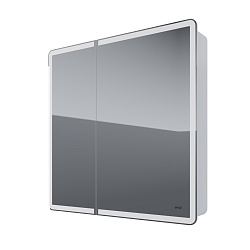 DREJA.eco Шкаф зеркальный POINT, 80 см, 2 дверца,  инфракрасный выкл, LED-подсветка,