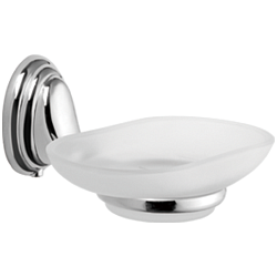 Мыльница стеклянная, хром HB1502