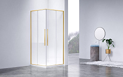 Душевой уголок Slim-N VSS-4SN8010CLG, 1000*800, брашированное золото, стекло прозрачное, , шт