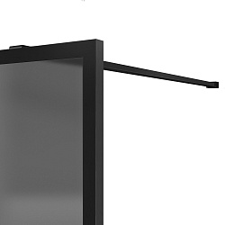 Душевая перегородка Walk-In VSW-1HP900GFB, 900*2000, черный матовый, стекло матовое тонированное, , 