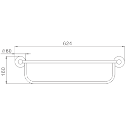 Полка для полотенец, нержавеющая сталь HB8324