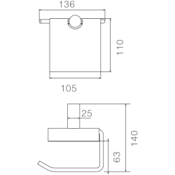 Держатель для туалетной бумаги, бронза HB8403-4
