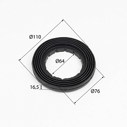 Мембрана между бачком и чашей унитаза, Ø110/Ø64/16,5, IDDIS, 905RN640SK
