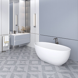 BLISS ванна /Solid Perfection/белая/с переливом (170*80*58см) Ванны/AQUA DE MARCO