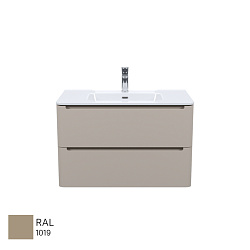 Тумба с умывальником, подвесная, 80 см, капучино, Edifice, IDDIS, подходит умыв. 0108000i28
