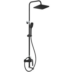 Душевая система, тропический душ, латунь, черный/хром, HB24548-7