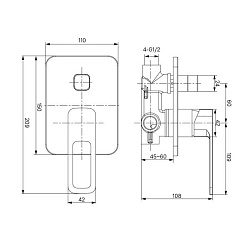 Скрытого монтажа с двумя выходами, Slide, IDDIS, SLISB00i67