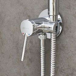 MINIMA Встраиваемый смеситель с гигиеническим душем, латунь/хром, LM3819C