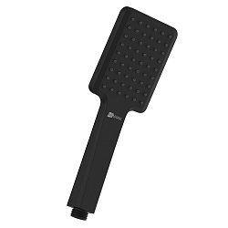 Лейка душевая 1 режим, 9х26см, пластик/чёрный, блистер