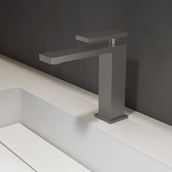 Смеситель для раковины Dice VBF-2DS1GM однорычажный, вороненая сталь, , шт