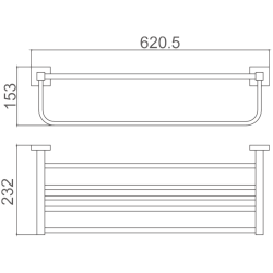 Полка для полотенец, черный HB8924