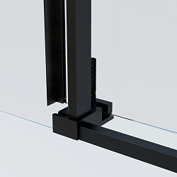 Душевая дверь Soft 2 VDS-3SO2110CLB, 1100, черный, стекло прозрачное, , шт