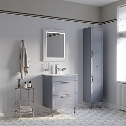 Тумба с умывальником, напольная, 60 см, светло-серый, Oxford, IDDIS, OXF60L0i95K подходит умыв. 0136