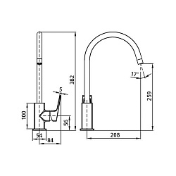 Смеситель для кухни Atlantic