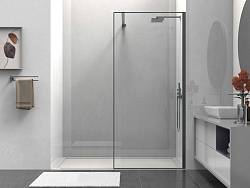 Душевая перегородка Walk-In VSW-1HS900CLGM, 900*2000, вороненая сталь, стекло прозрачное, , шт