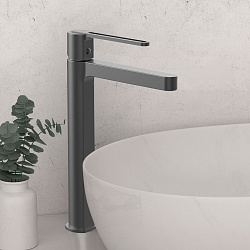 Смеситель для раковины Rondo VBF-1R2GM однорычажный, вороненая сталь, , шт