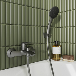 Смеситель для ванны, графит, Rora, Milardo, RORGM00M02