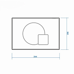 Corpa Nera Paganini/Паганини  клавиша смыва, двойной смыв, хром глянец