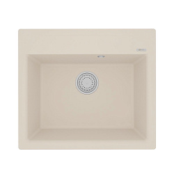 HANKA 570 Мойка кухонная из кварцгранита цвет: шампань  комплектация: крепеж, сливная арматура с пер