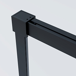 Душевая дверь Soft 2 VDS-3SO2110CLB, 1100, черный, стекло прозрачное, , шт