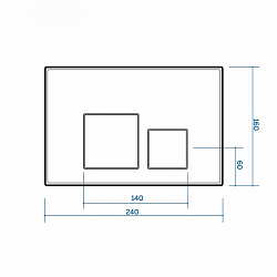 Corpa Nera Bonini/Бонини  клавиша смыва, двойной смыв, хром глянец