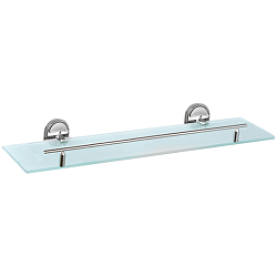 Полка стеклянная 1- ярус, хром HB1907