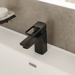 Смеситель для умывальника, черный матовый, Bild, IDDIS, BILBL00i01