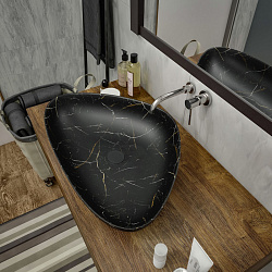 Corpa Nera Paganini/Паганини  60 раковина накладная, черный мрамор