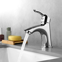 plus STRIKE Смеситель для раковины, монолитный, латунь/хром