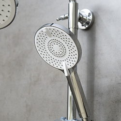 VERBA Душевая система с верхним душем с пов.изливом, рег.высота, латунь/хром, LM11462C