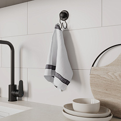 Крючок, проволока стальная, черный матовый, Easy, Milardo, EASBWS0M41