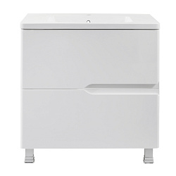 Тумба /2 ящ /напольная/белый/раковина Palermo(80см)Florentina/Palermo/AQUA DE MARCO