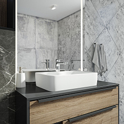 Corpa Nera Grossi/Гросси 48 раковина накладная с полочкой под смеситель, белый матовый