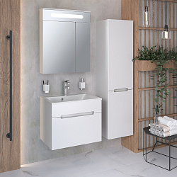 Шкаф-пенал/белый/прав/подвесной(40см)Olivia/AQUA DE MARCO