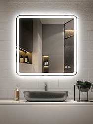 Зеркало LED VLM-3VC8008-2 800х800 c сенсорным выключателем и диммером, антизапотевание, , шт