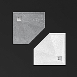Поддон для душа из искусственного камня VST-4SP9090W, 900*900*25, белый матовый, , шт