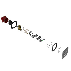 Встраиваемый смеситель для душа VSCV-321T-MGM двухфункциональный, термостатический, вороненая сталь,