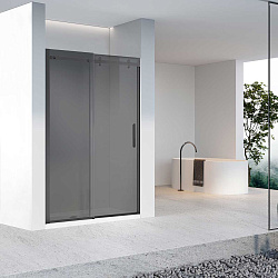 Душевая дверь Como-N VDS-4CN140CGB, 1400, черный, стекло тонированное, , шт