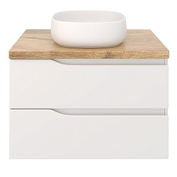 Столешница из массива NORDIC 800*520*40 /ясень /с отв. под раковину/